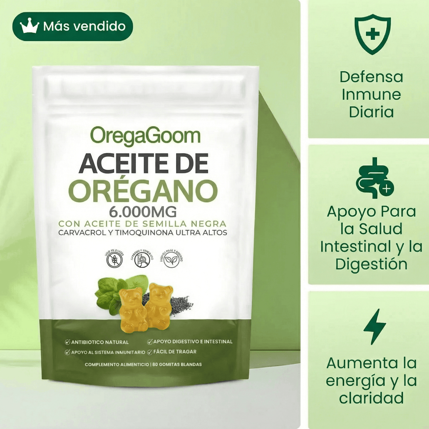 Gomitas blandas de aceite de orégano